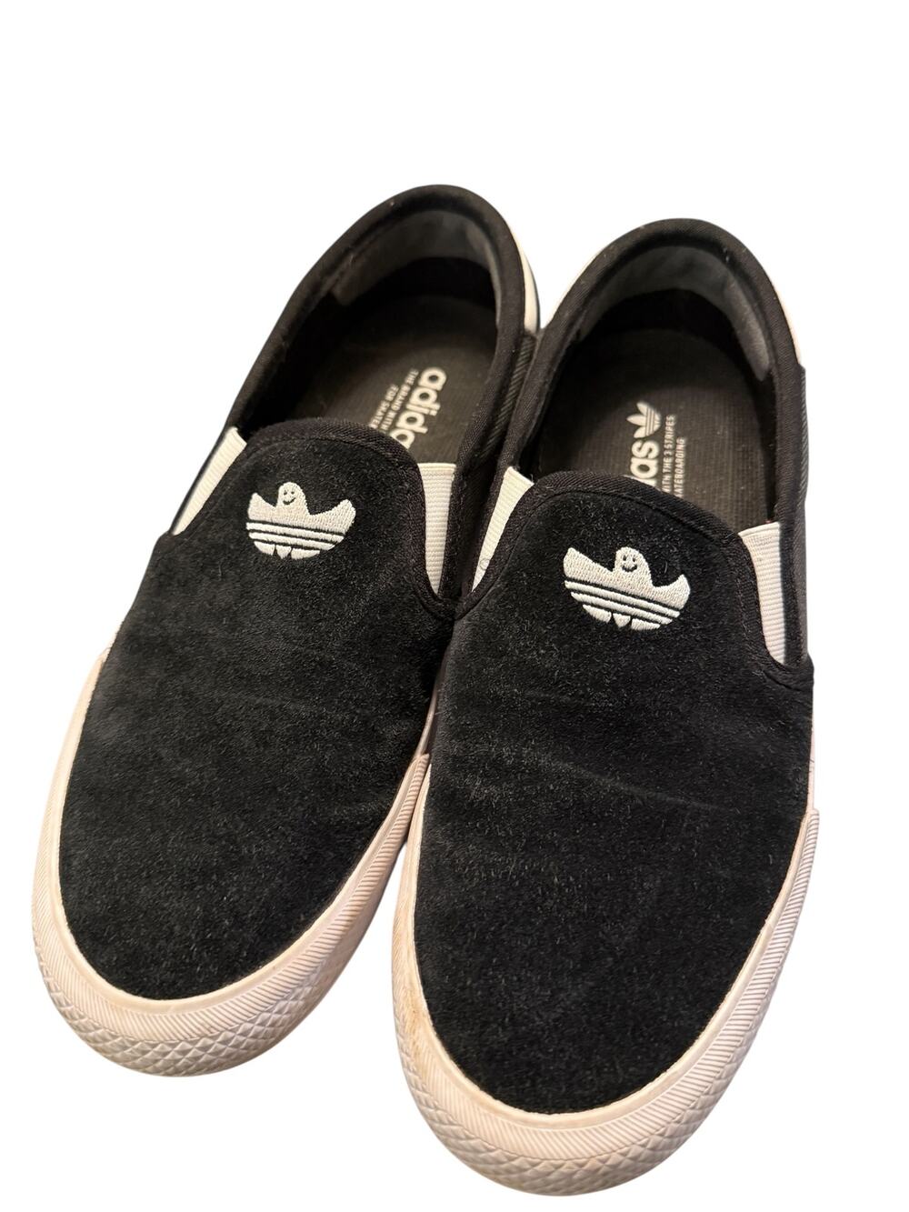 Adidas Originals Shmoofoil Black White Canvas Slip On Sneakers Women's 7.5